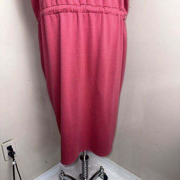 32 Degrees Cool T Shirt Dress Pockets Drawstring Waist Pinkish-Orange XXL 2X - Picture 9 of 12